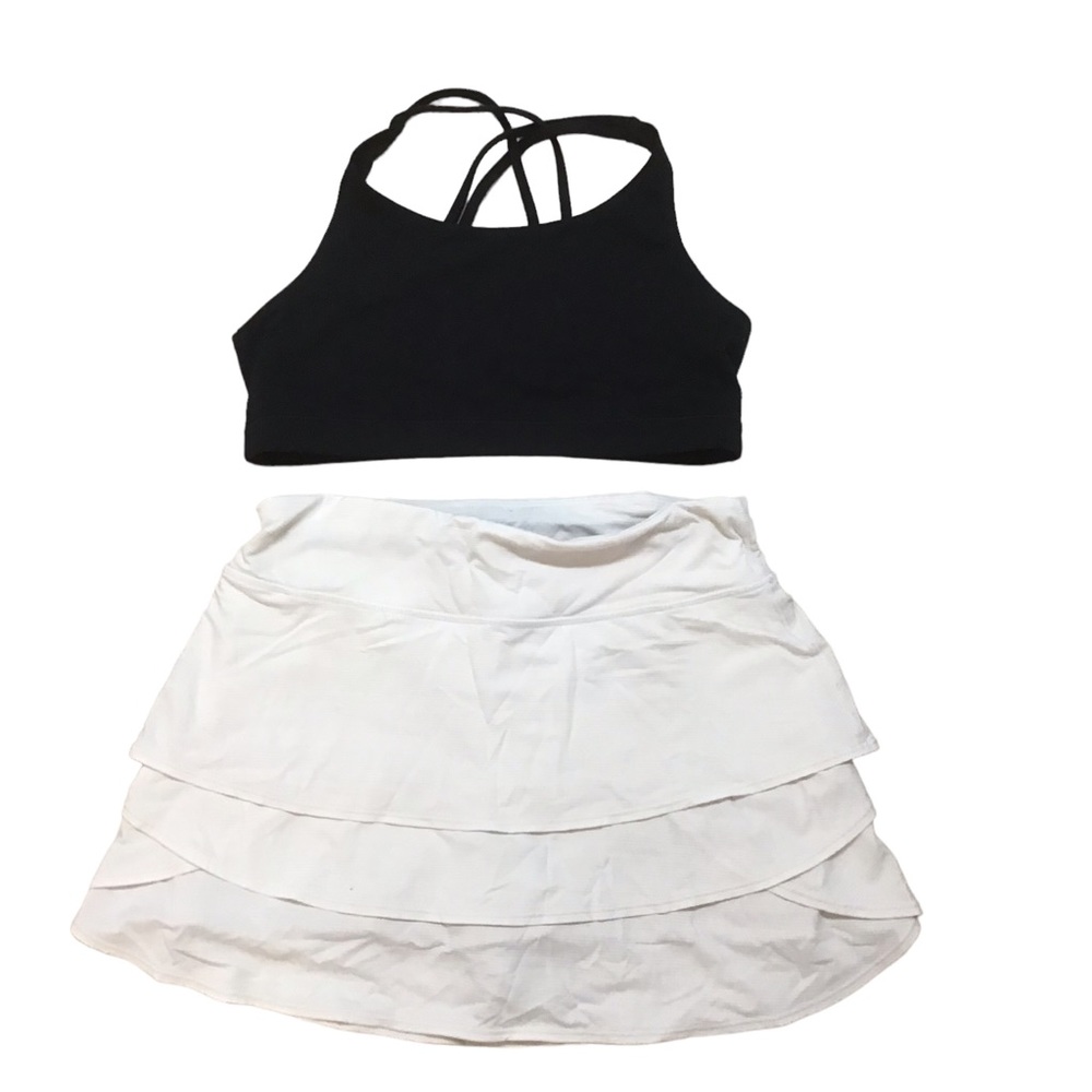 Athleta Girl’s skort and sports bra 14